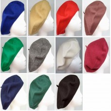 Mujer&apos;s 100% Soft Wool French Beret Hats Tam Beanie Slouch Classic Beanie Hat  eb-44754240